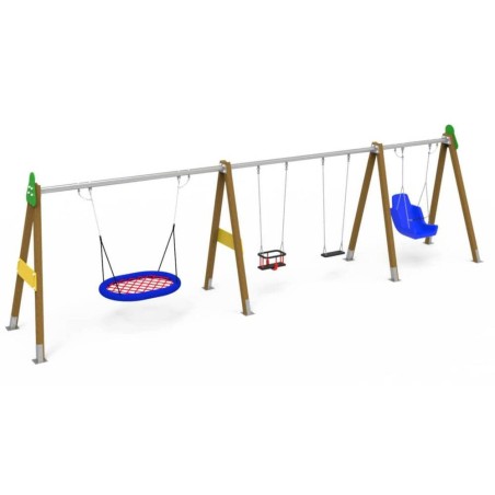 Columpio múltiple uso público