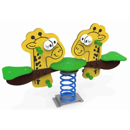 BALANCÍN MUELLE 2 PLAZAS JIRAFAS