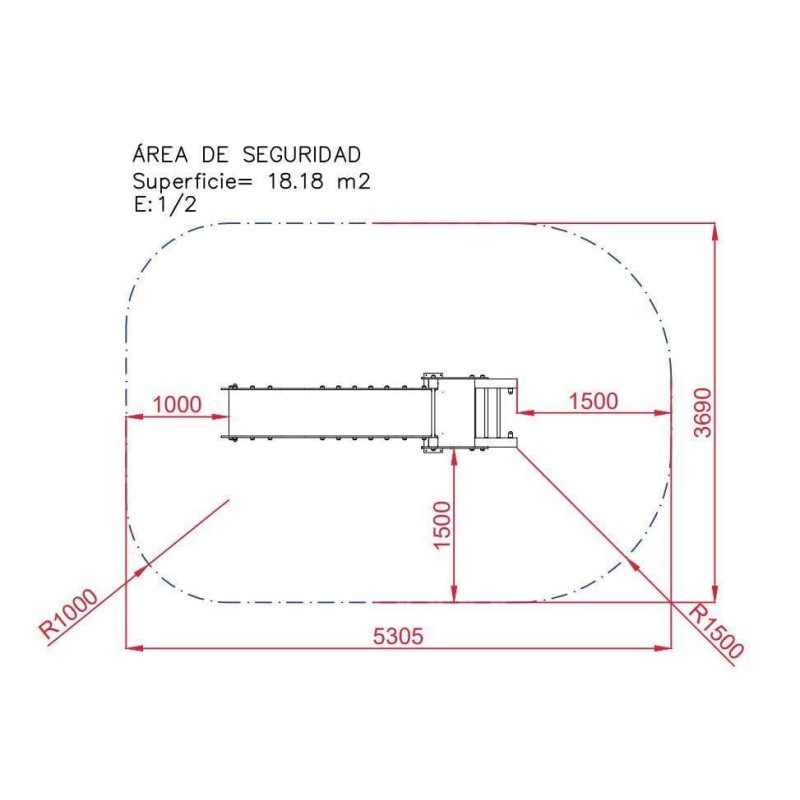 TOBOGÁN GUADALENTÍN MINI 90 CM uso público