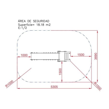 TOBOGÁN GUADALENTÍN MINI 90 CM uso público
