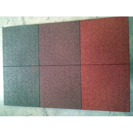100, 150 o 200M2 de Losetas de Caucho 500x500x40mm (seleccione cantidad y color)
