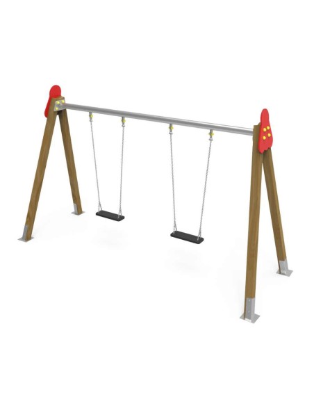 Columpio doble uso público (configurar asientos)