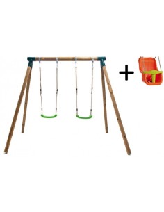 COLUMPIO DOBLE KIBO CON ASIENTO BEBÉ