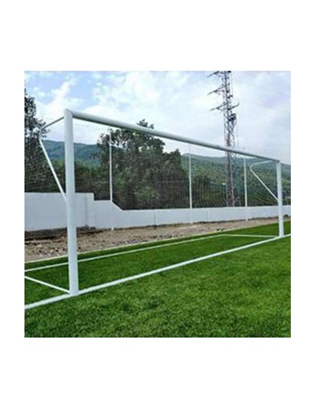 2 Porterías Fútbol 7 fijas aluminio con redes