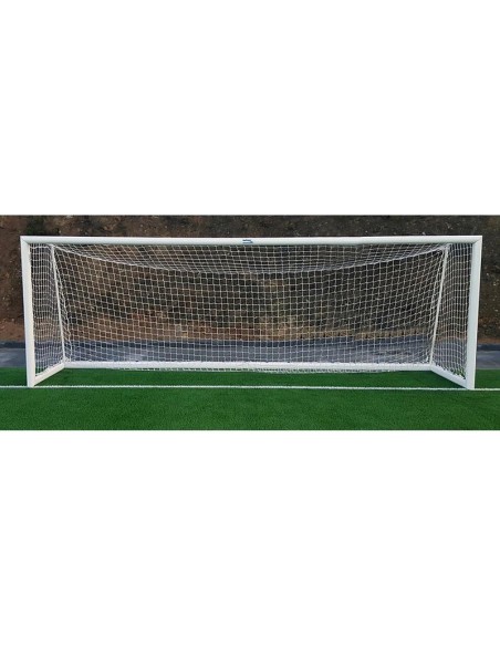 2 Porterías Fútbol 11 trasladables aluminio con redes