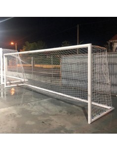 2 Porterías fútbol 7 trasladables aluminio tubo 90MM con...
