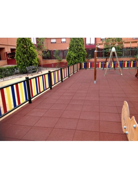 100, 150 o 200M2 de Losetas de Caucho 500x500x40mm (seleccione cantidad y color)