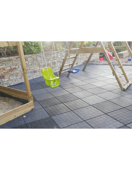 100, 150 o 200M2 de Losetas de Caucho 500x500x40mm (seleccione cantidad y color)