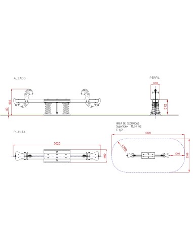 Balancín sube baja con muelles PLESI
