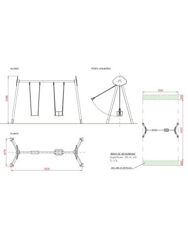 Columpio Doble uso público Abstract Compac...